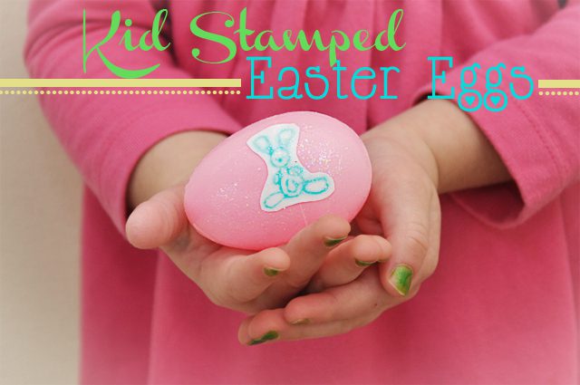 Kid Stamped Easter Egg Craft via Cherishedbliss.com