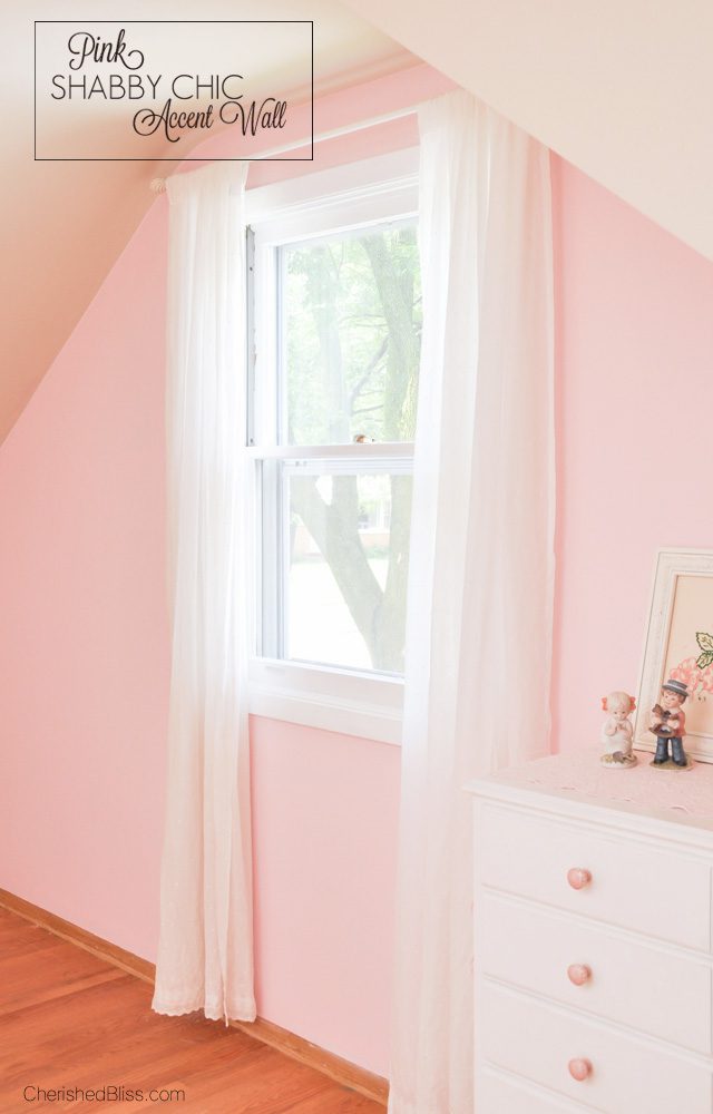 A Pink Shabby Chic Accent Wall - Cherished Bliss