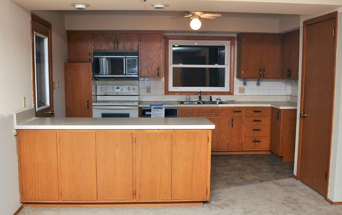 before - This industrial farmhouse kitchen