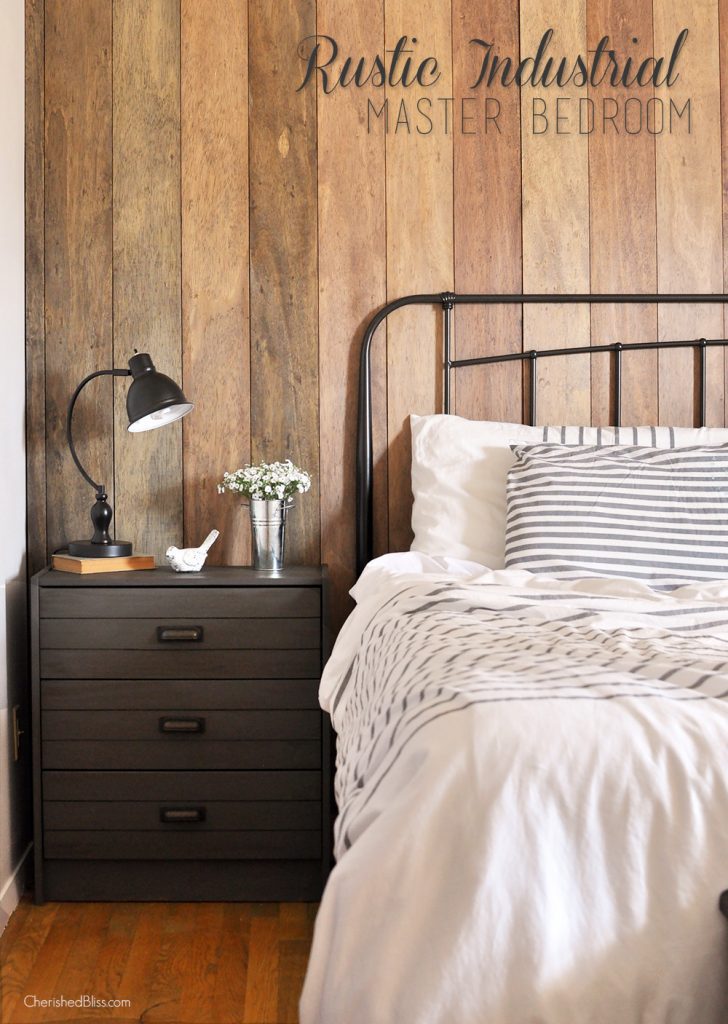 rustic industrial master bedroom reveal - cherished bliss