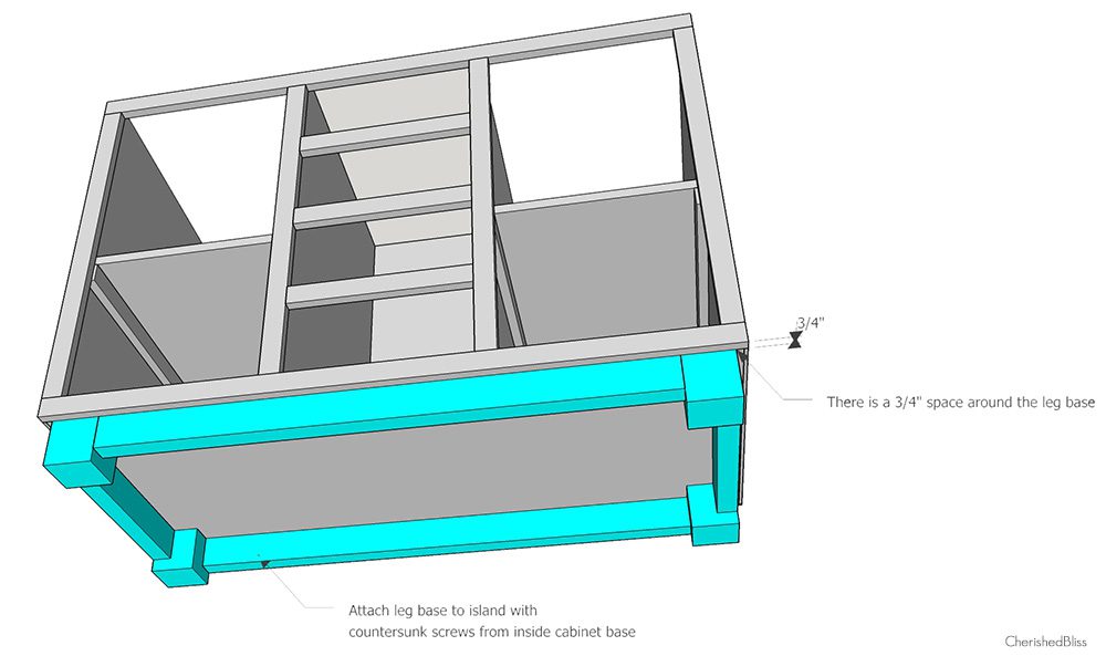 How To Build A Diy Kitchen Island Cherished Bliss