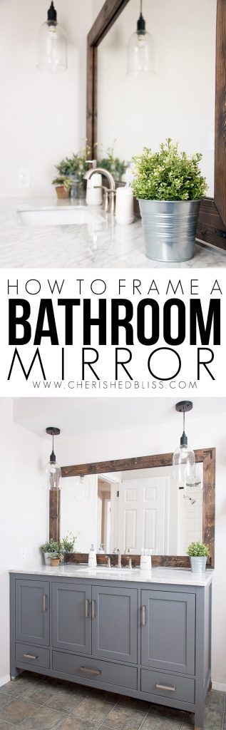 How to Frame a Bathroom Mirror Cherished Bliss