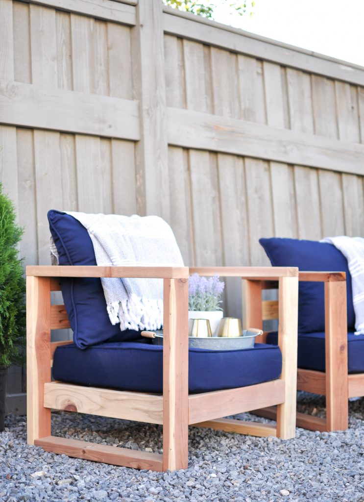 diy modern outdoor chair free plans - cherished bliss