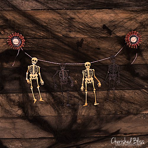 Cherishedbliss.com // Halloween Skeleton Banner #halloween #lifestyle crafts