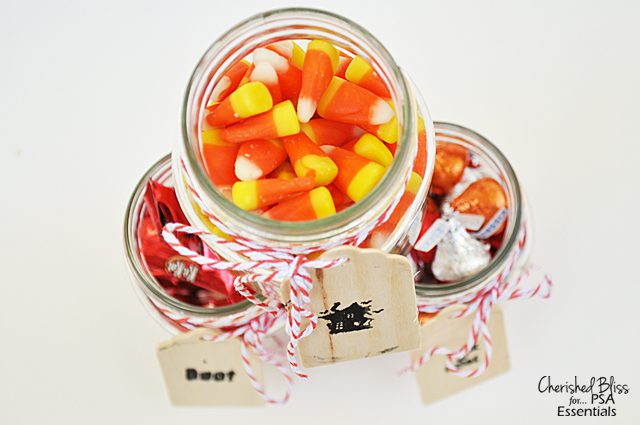 Cherished Bliss: Candy Filled Mason Jars #masonjars #Halloween