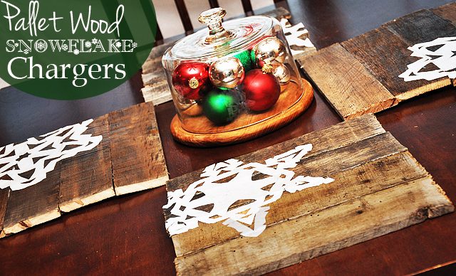 DIY Pallet Wood Chargers via Cherishedbliss.com #MerryModPodge #Christmas #pallet