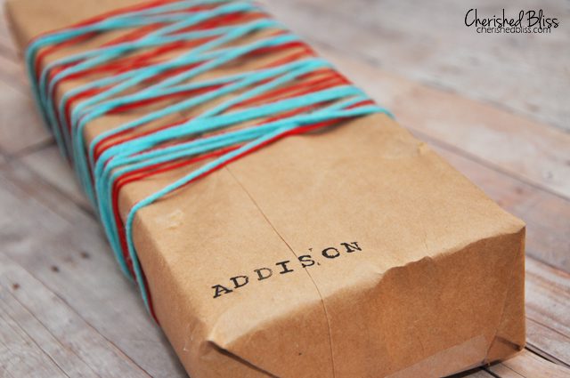 Gift Wrapping Ideas - a series by cherishedbliss.com {Yarn Wrapped Presents}