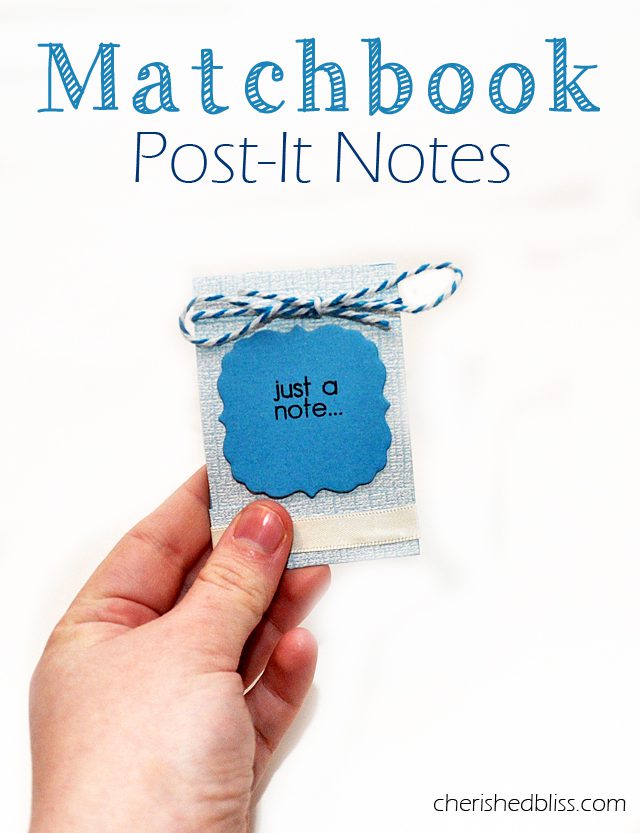 Matchbook Post It Note Holder - Cherished Bliss