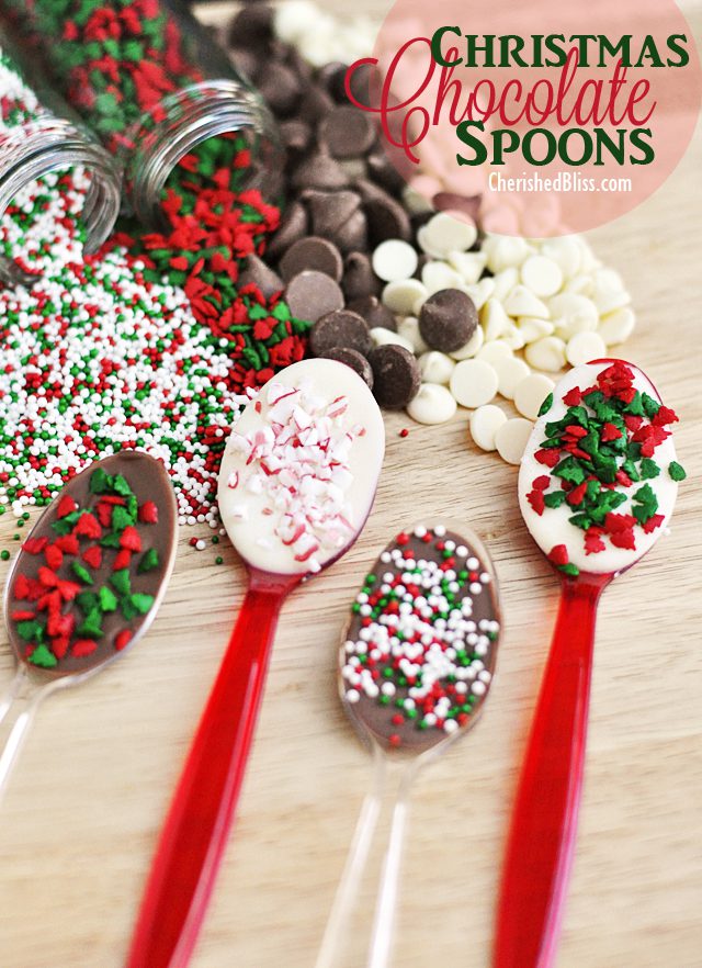 Make your very own Christmas Chocolate Spoons! The perfect way to create a Christmas Dessert Drink to make with kids