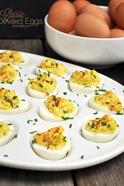 A Classic Deviled Egg Recipe perfect for your Thanksgiving Meal!
