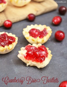 Cranberry Brie Tartlets Recipe. These would be great for Thanksgiving!