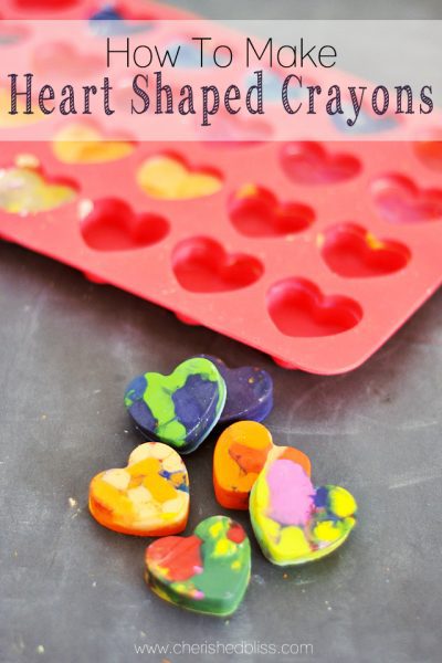 How to Make Heart Shaped Crayons. Perfect for Valentines Day!