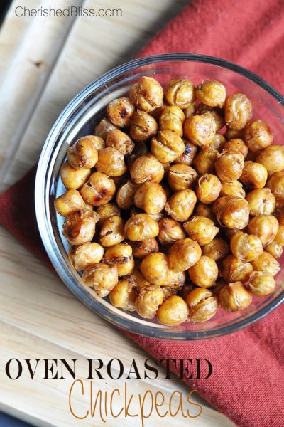 If you are looking for a different, but balanced snack to munch on these oven roasted chickpeas are for you.
