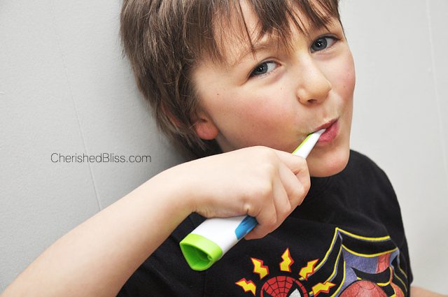 Havin fun while brushing your teeth with your Tooth Tunes Toothbrush #toothtunes #ad