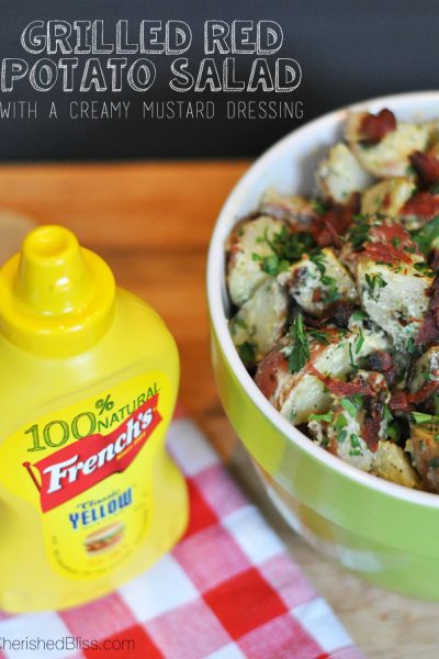 This tasty and tangy Grilled Red Potato Salad with a Creamy Mustard Dressing has a delicious grilled flavor that will have you coming back for more. #NaturallyAmazing