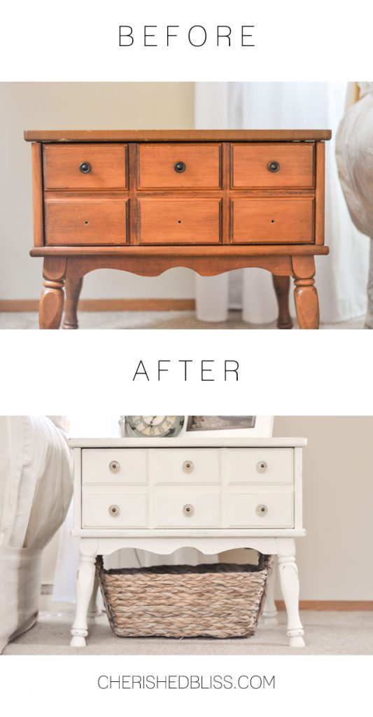 A Simple and Easy DIY Chalk Paint Side Table Makeover