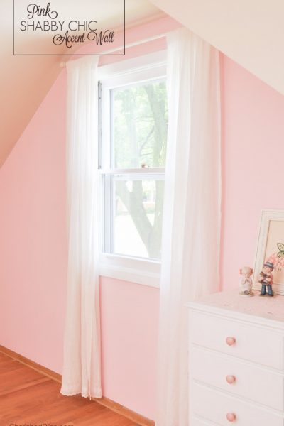 A Pink Shabby Chic Accent wall | Perfect for any little girl!