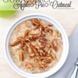 Fall mornings can start out rather chilly and nothing will warm you and your family up like Slow Cooker Apple Pie Oatmeal.