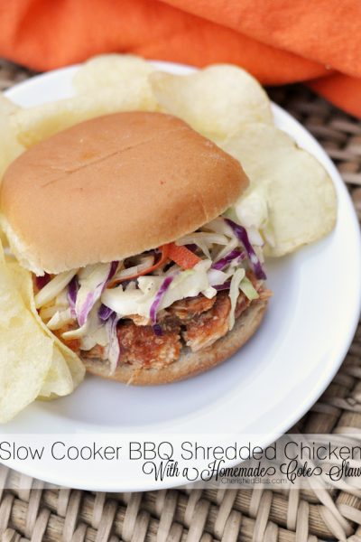 This Slow Cooker BBQ Shredded Chicken has the unique addition of fall spices and is sure to be a hit with the whole family this season! Get the recipe at CherishedBliss.com