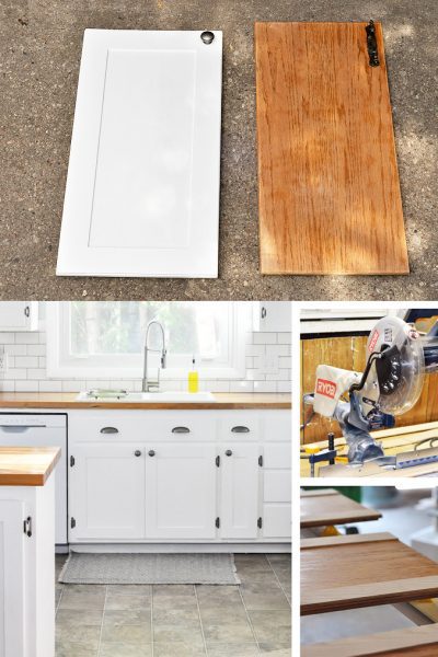 With this Kitchen Hack you will be able to transform your flat doors into shaker style cabinets.