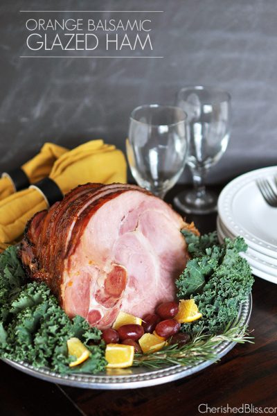 This delicious Orange Balsamic Holiday Glazed Ham Recipe is the perfect addition to your Thanksgiving or Christmas meal!