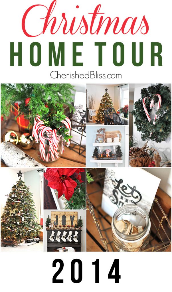 Take a stroll through this cottage farmhouse Christmas Home Tour 2014 via cherishedbliss.com