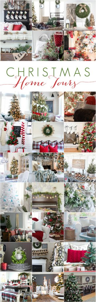 Take a stroll through this beautiful, cozy Christmas Home tour featuring natural colors with pops of red! 