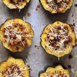 These Sausage and Apple Stuffed Acorn Squash are the perfect appetizer for the holidays or get together!