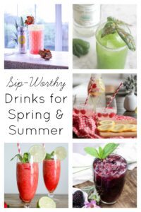 A variety of cocktails and mocktails, these delicious drinks are ideal for spring and summer. Full of fresh fruit and yummy flavors, perfect to sip all season long!