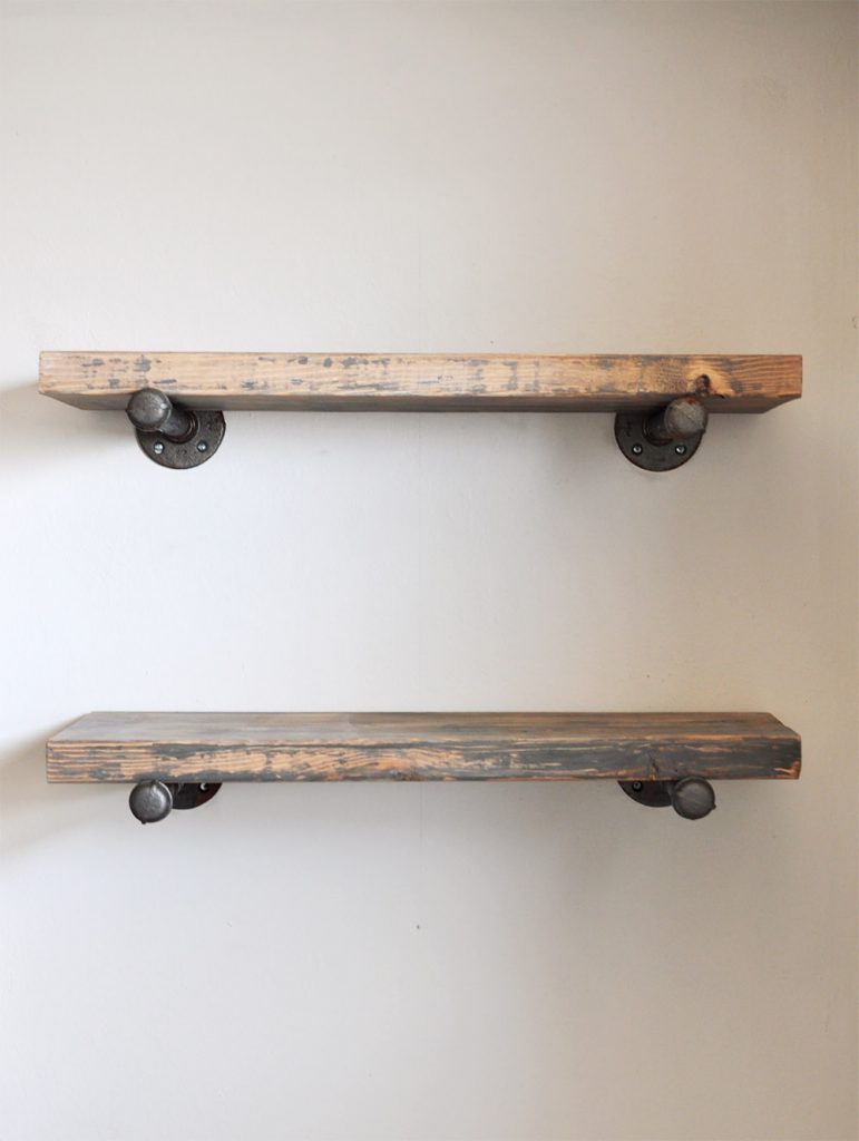 Build Diy Industrial Pipe Shelves, How To Make Iron Pipe Shelves