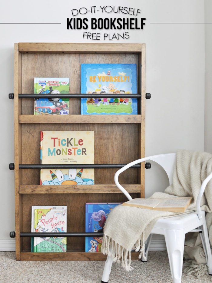 Learn how to build this Industrial Style Kids Bookshelf. 