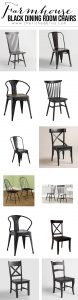 Farmhouse Style Black Dining Room Chairs