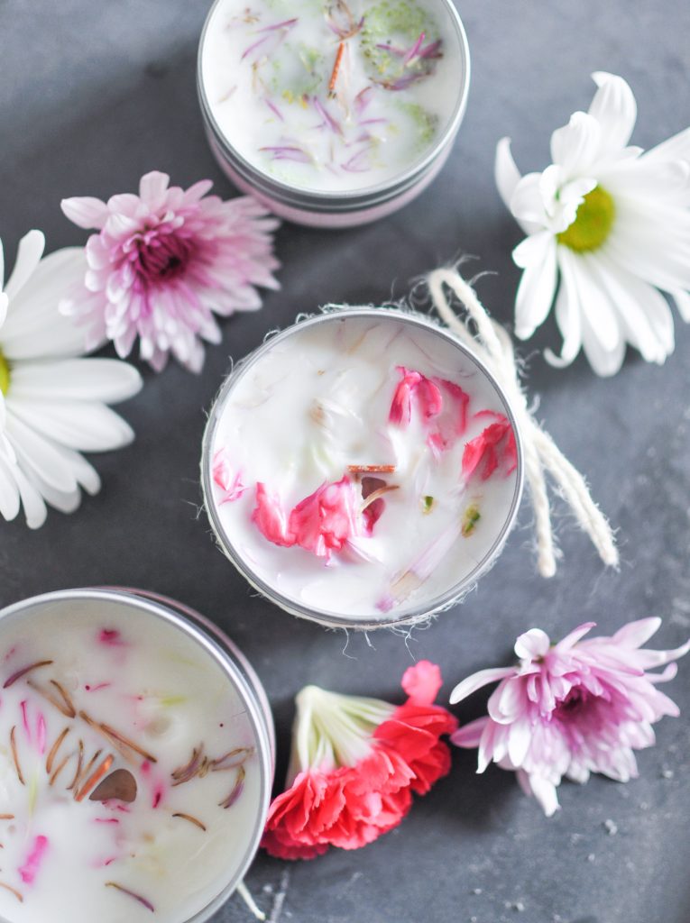 How to Make Floral Candles