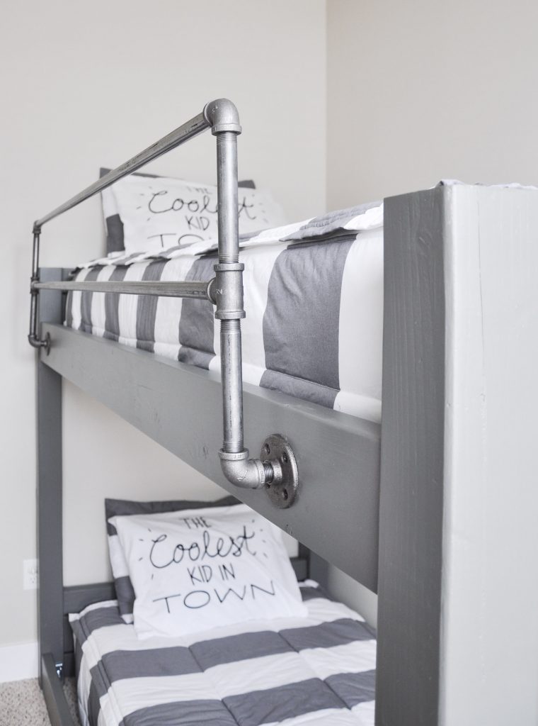 Diy Industrial Bunk Bed Free Plans, Bunk Bed Handrail Ideas