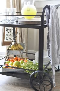 Industrial style Outdoor Serving Cart, perfect for those days in the summer sun!