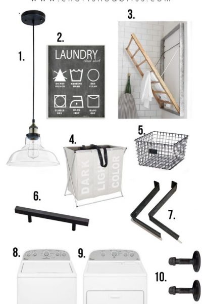 Get the look: Industrial Farmhouse Laundry Room Design Plans!