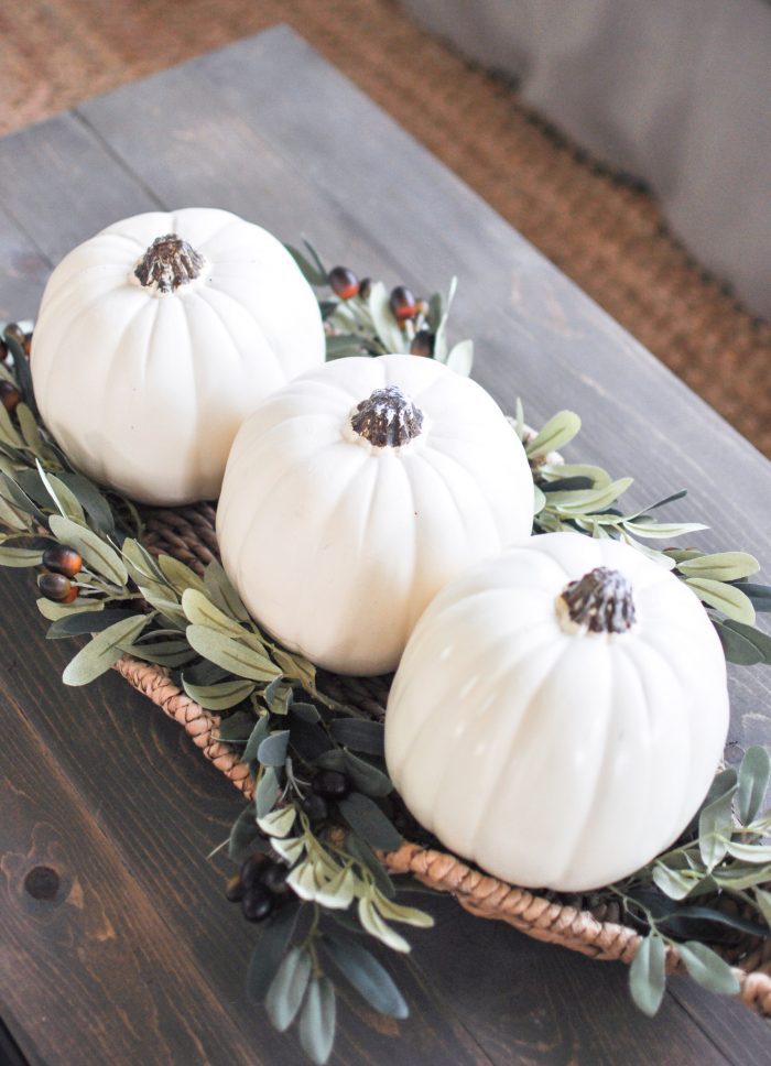 Use pumpkins for an easy way to instantly add Fall to your home!