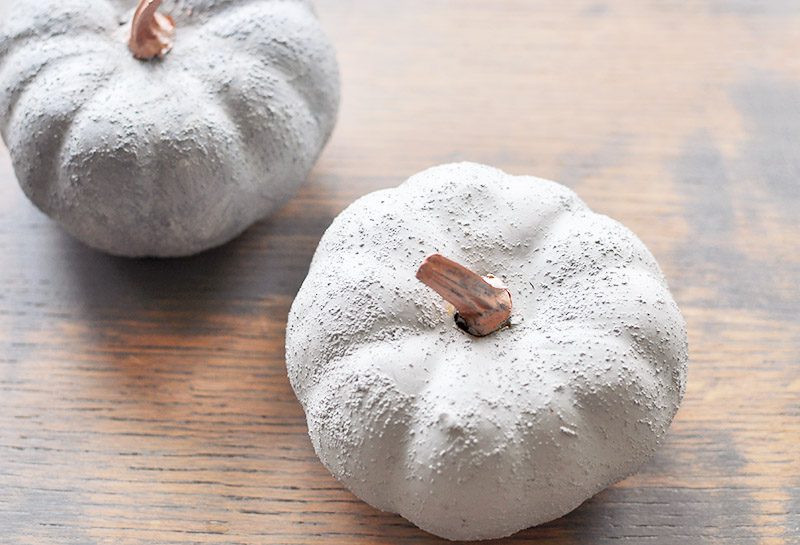 These easy to make Concrete Pumpkins don't require the actual use of concrete. Come see how easy it is to give anything the look of real concrete! 