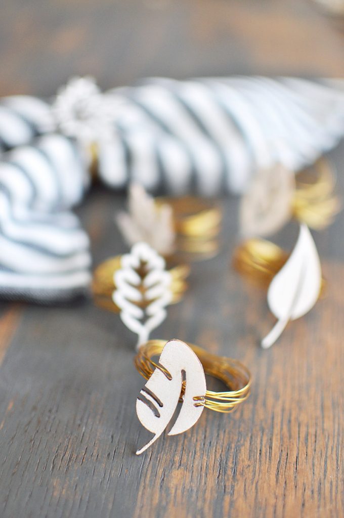 Create these beautiful and easy to make Fall Napkin Rings in just 3 easy steps. Customize with any color to fit your decor!