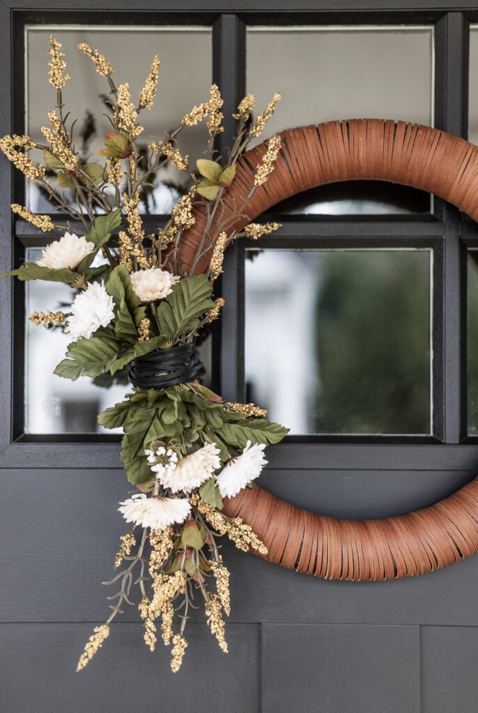 Modern Leather Fall Wreath | DIY Tutorial