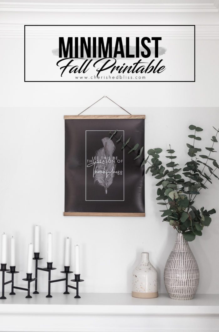 Looking for easy and affordable Autumn Decor? Get this Minimalist Black and White Fall Printable Quote, Wall Art, and MORE! 