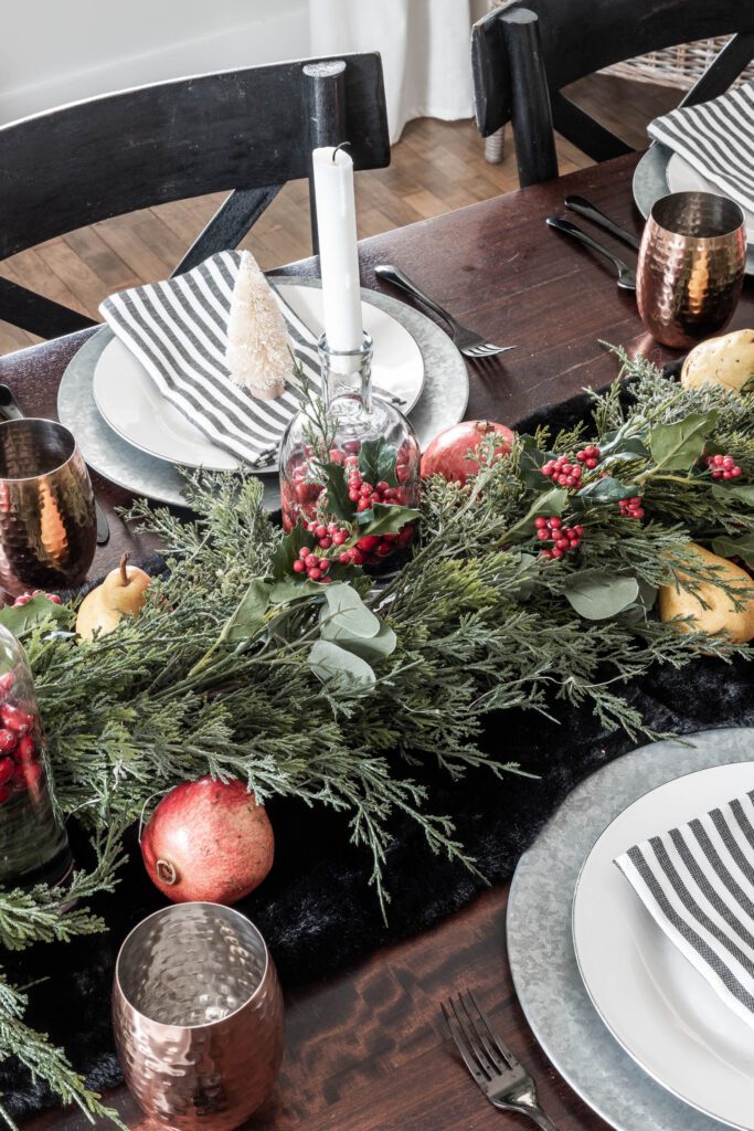 Classic Modern Christmas Tablescape Decor - Cherished Bliss