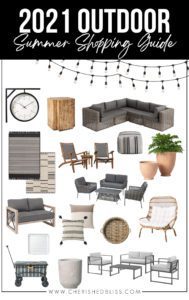 Shop these modern neutral looks for all your Summer Outdoor Furniture and Decor needs!
