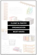 Closet and pantry organization shopping list