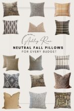 Looking for some simple ways to decorate for Fall with a subtle approach? Check out these 15 Beautiful Neutral Fall Pillows - all under $85!