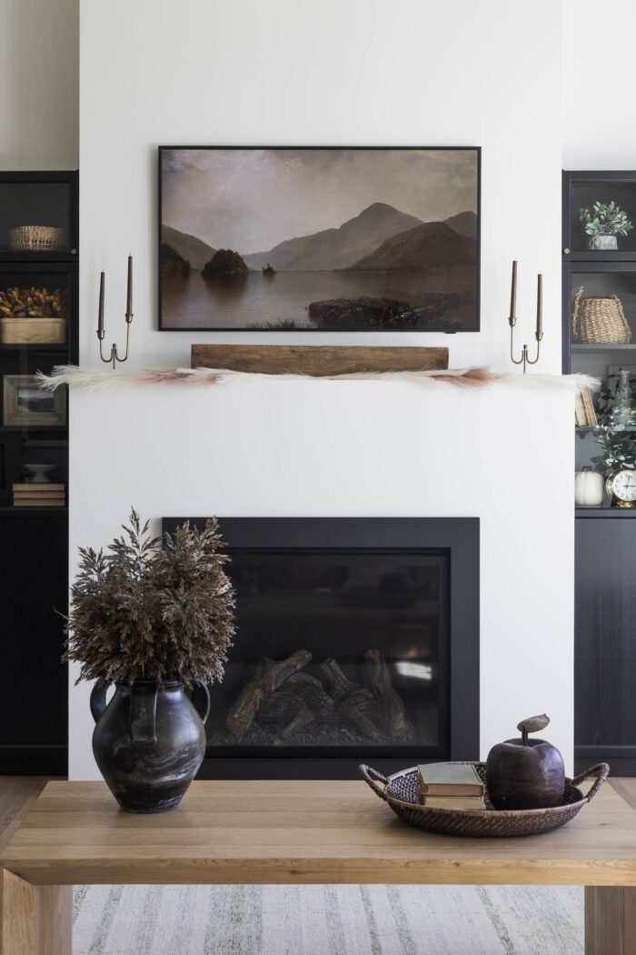 Easy Fall Mantel With Modern European Vibes - Cherished Bliss